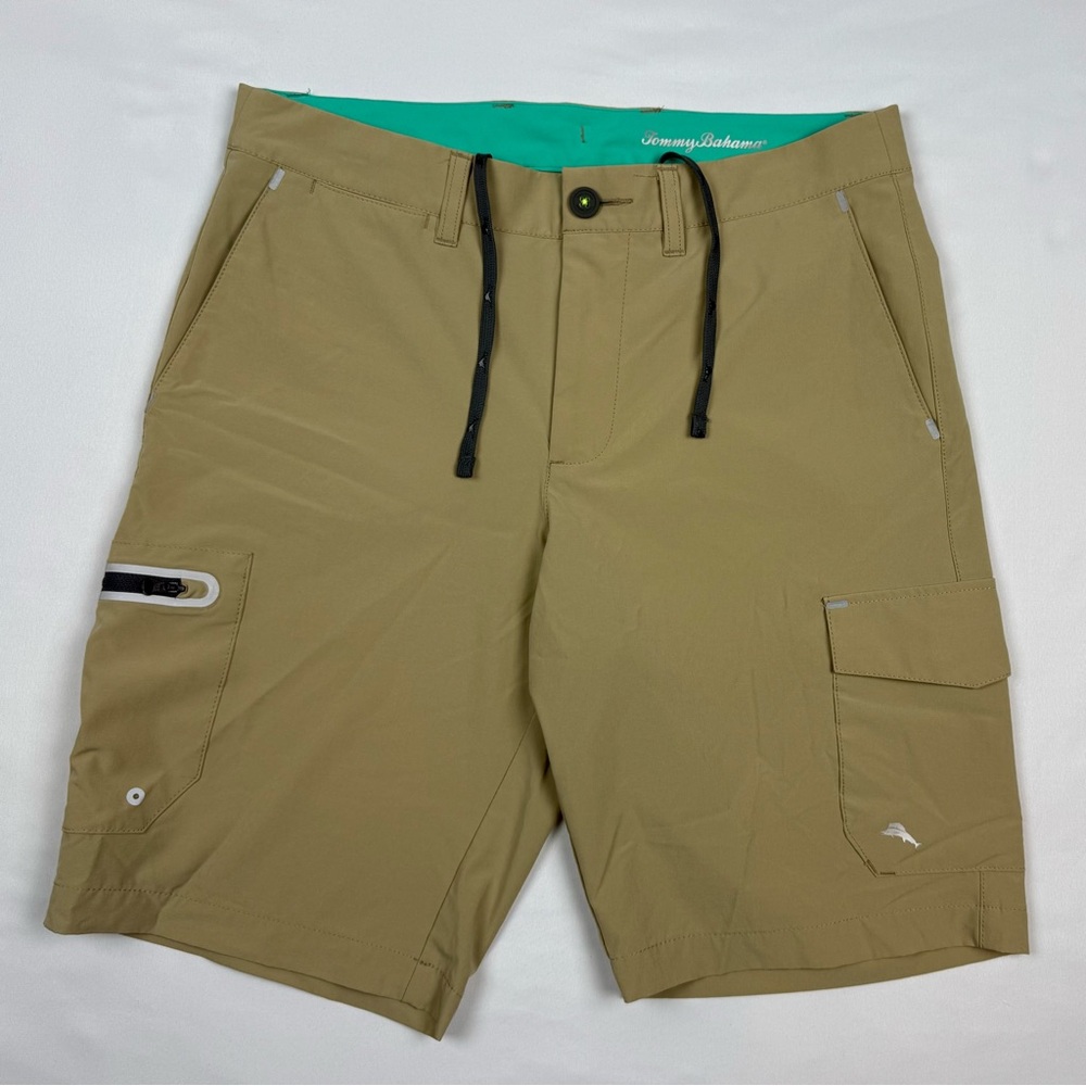Tommy Bahama Mens Island Zone Cargo Shorts Sz 30 x 10” Inseam Tan Lightweight C1